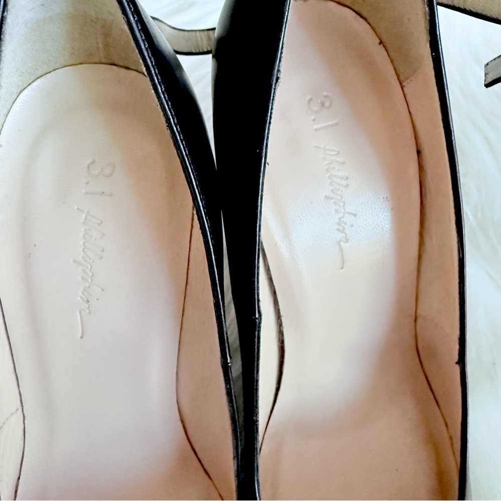 3.1 Phillip Lim Black Peep-Toe Heels - Picture 9 of 11